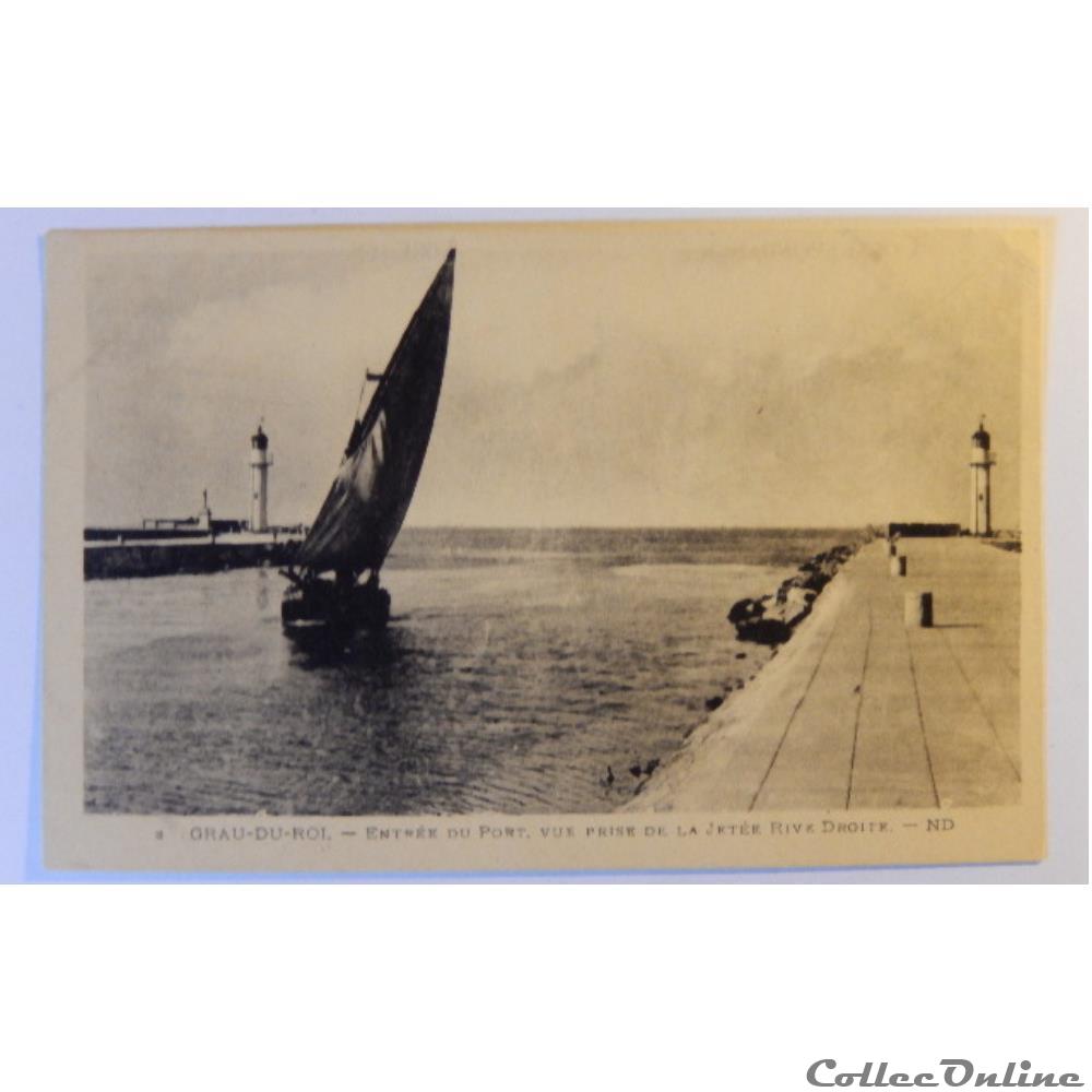 carte postale france languedoc roussillon cpa du gard le grau du roi