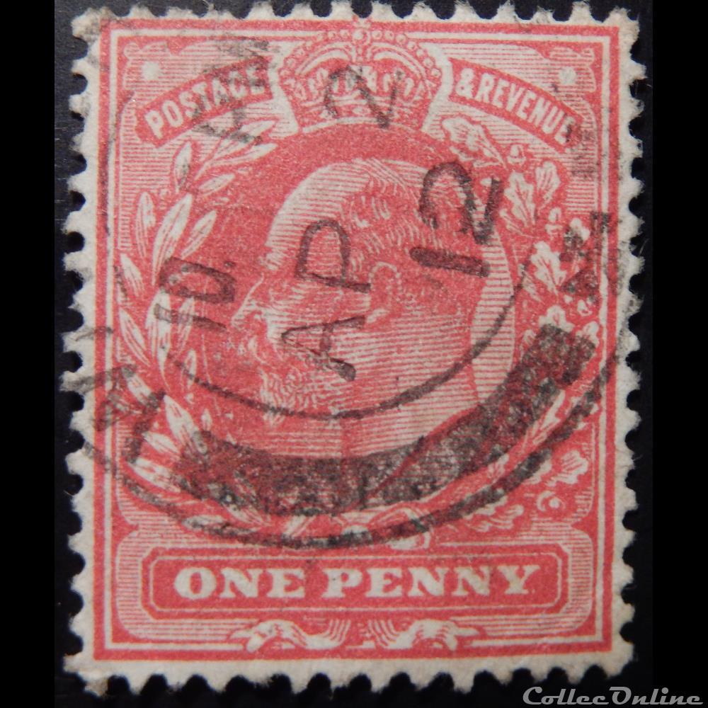Royaume-Uni 00125 roi Edward VII 1d de 1911 timbre europe royaume uni 00125 roi edward vii 1d de 1911
