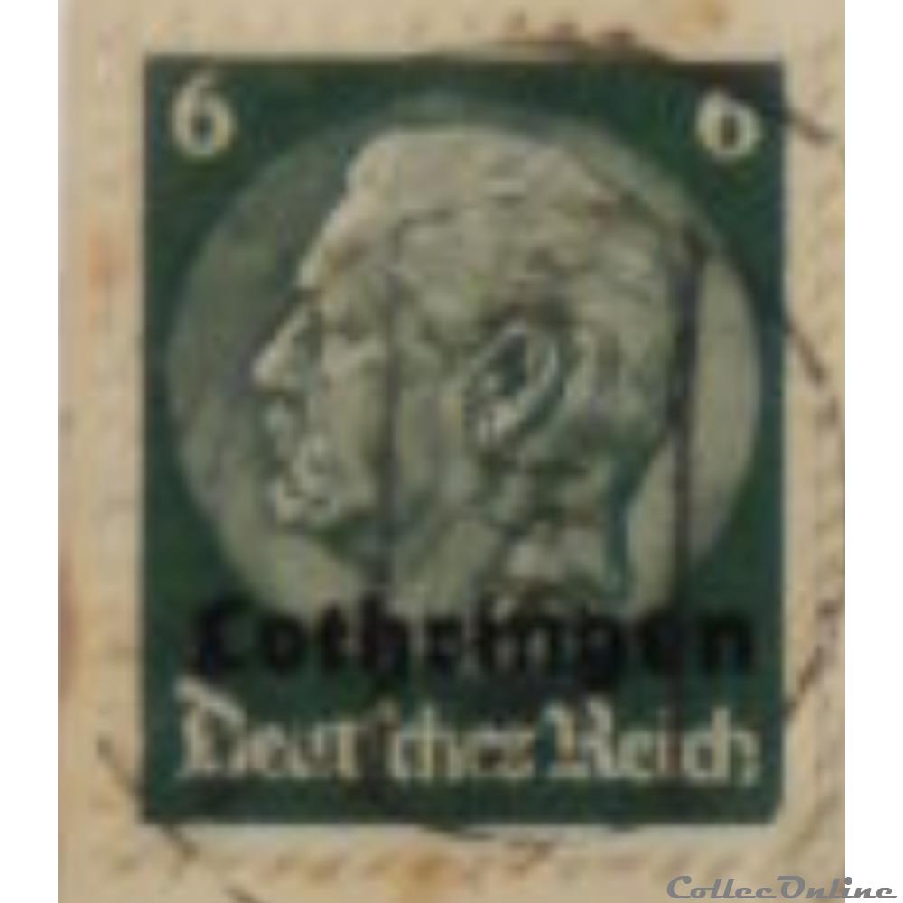 timbre europe allemagne occupation allemande 0027 president paul von hindenburg 6pf de 1940