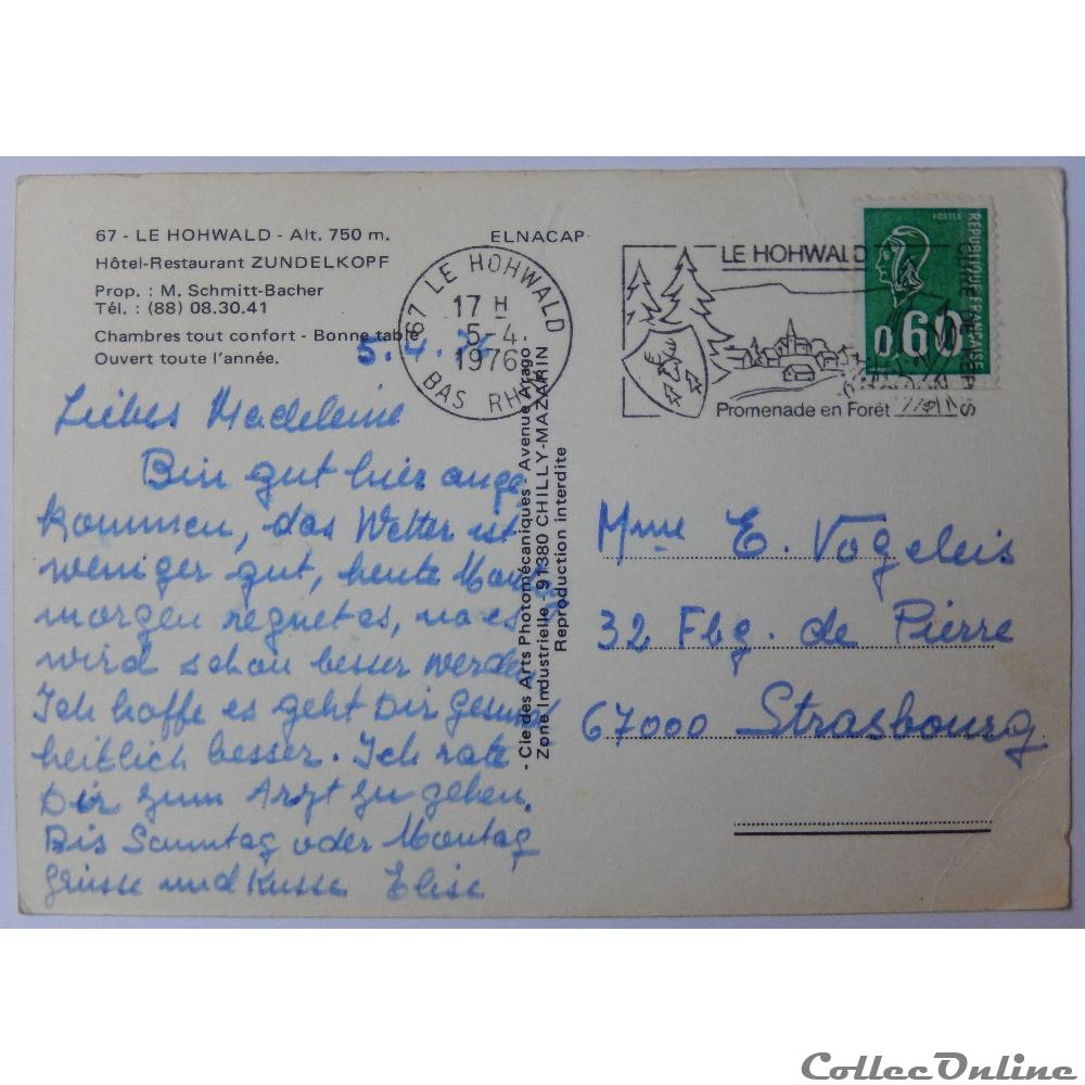 CP du Bas-Rhin, le Hohwald carte postale france alsace cp du bas rhin le hohwald