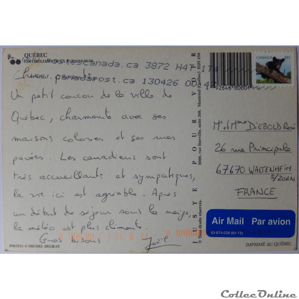 carte postale amerique provence cote azur cp du canada quebec