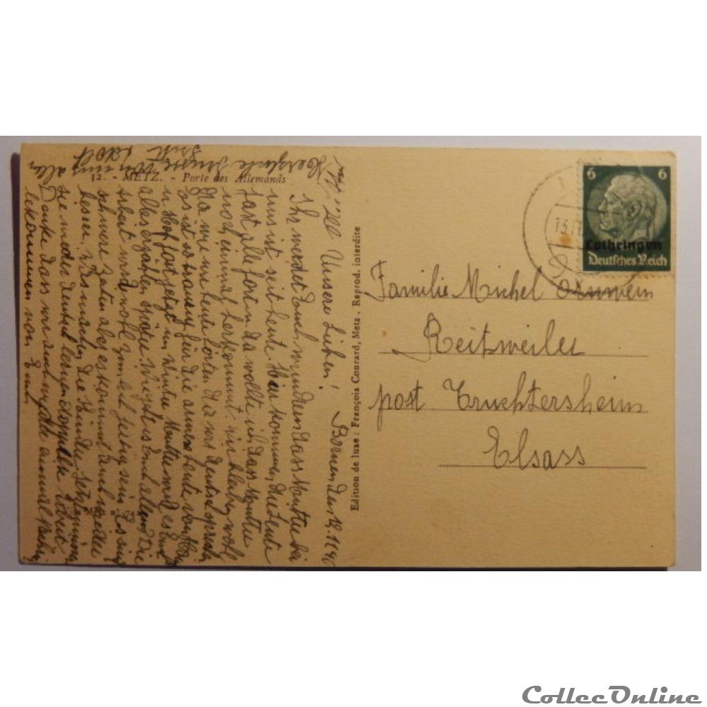 carte postale france lorraine cpa de moselle metz la porte des allemands
