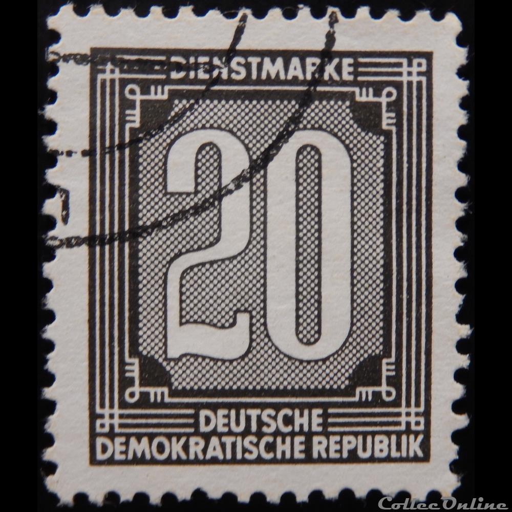 Allemagne RDA S0036 chiffre 20pf de 1956 timbre europe allemagne rda s0036 chiffre 20pf de 1956