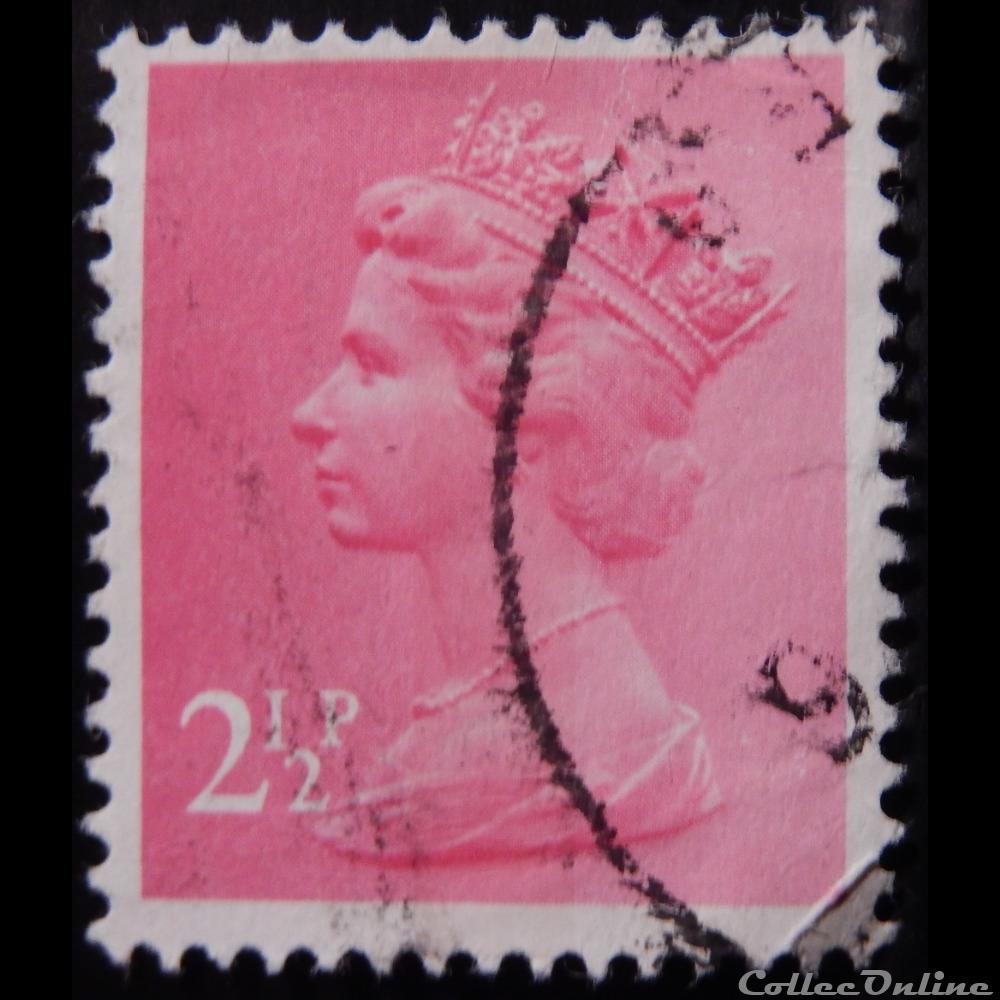 timbre europe royaume uni 00609 reine elisabeth ii 2 1 2p de 1971