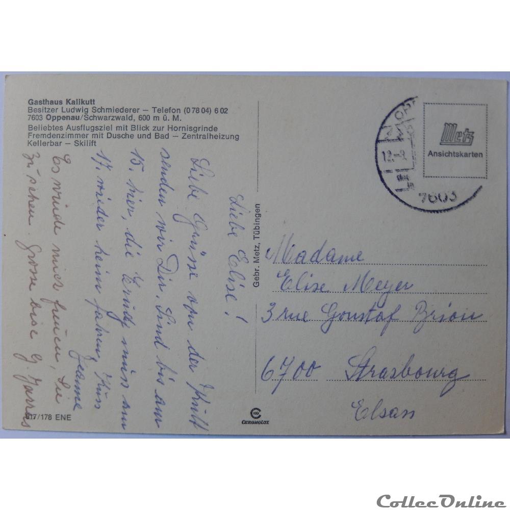 carte postale europe champagne ardenne cp allemagne bade wurtemberg oppenau