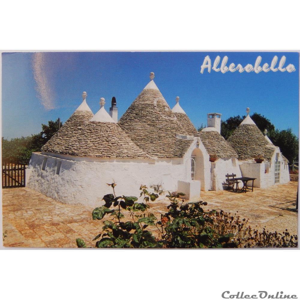 carte postale europe languedoc roussillon cp italie les pouilles alberobello