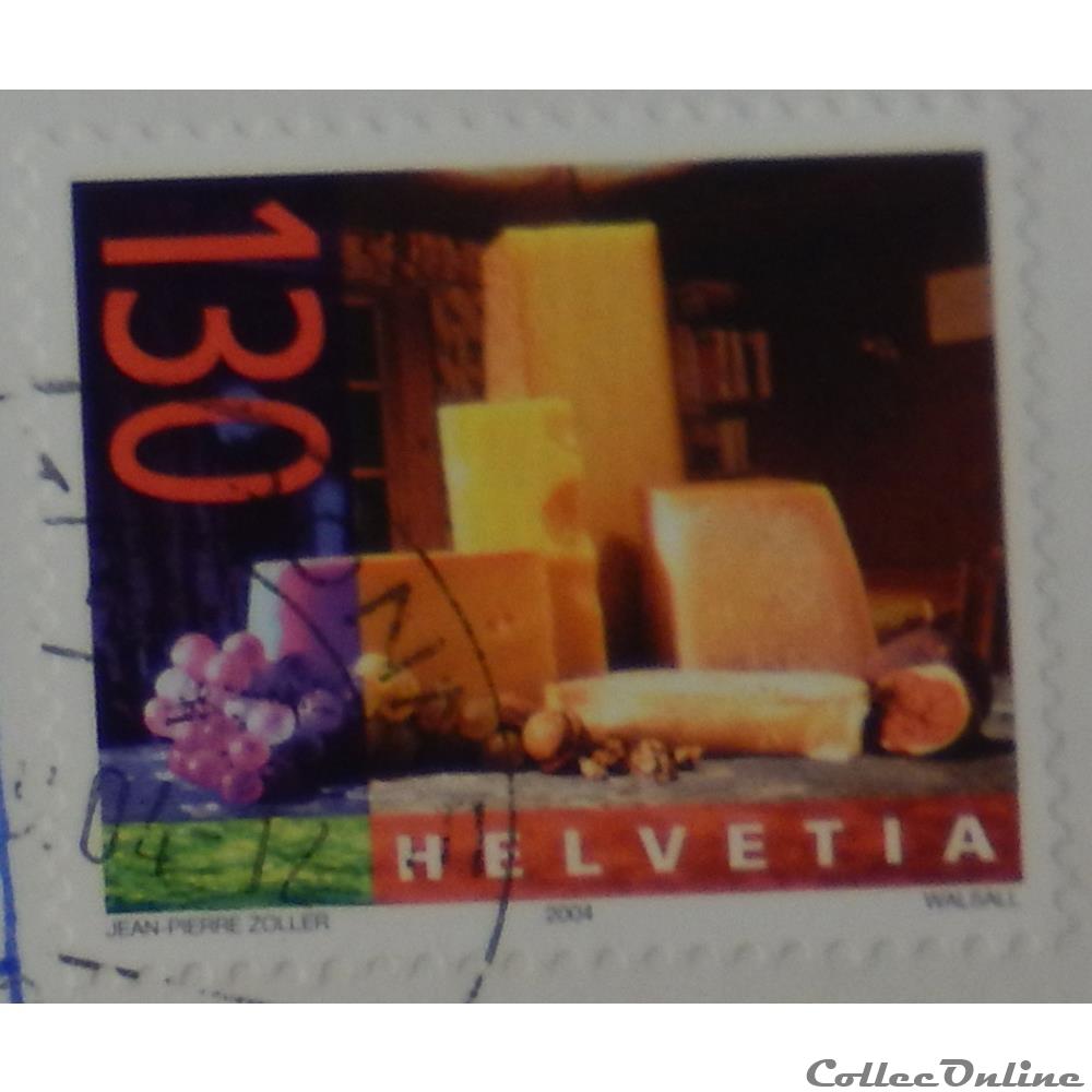 Suisse 01819 fromages 130cts de 2004 timbre europe suisse 01819 fromages 130cts de 2004