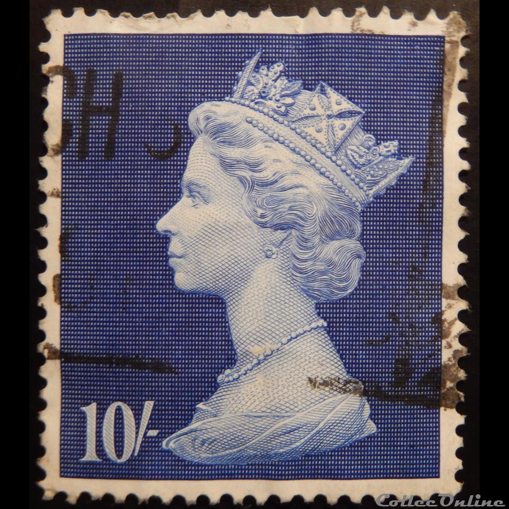 Royaume-Uni 00489 reine Elisabeth II 10p de 1969 timbre europe royaume uni 00489 reine elisabeth ii 10p de 1969