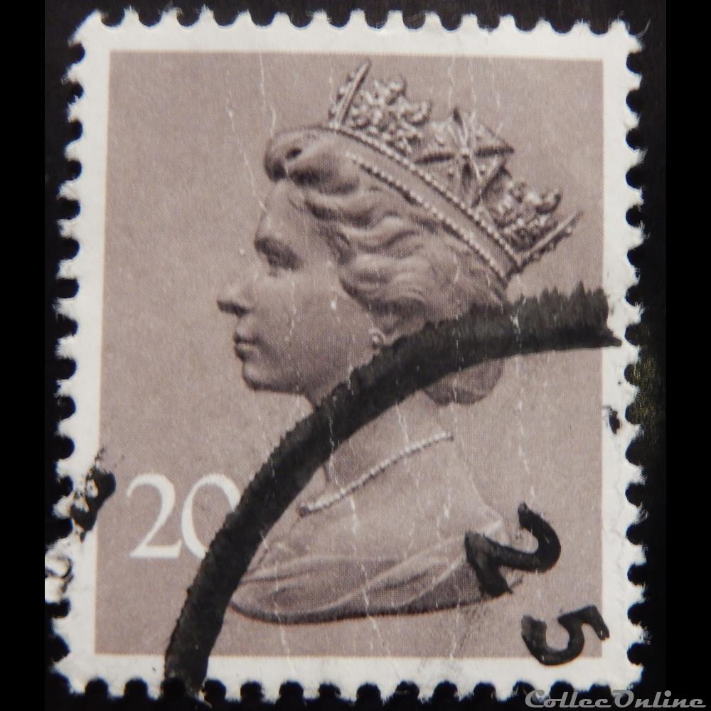 timbre europe royaume uni 00785 reine elisabeth ii 20p de 1976