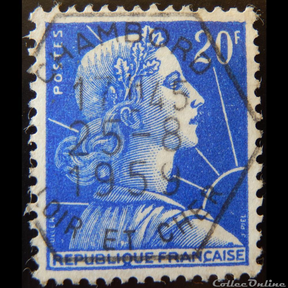 01011B Marianne de Muller, 20 F outremer de 1955 3 timbre france 01011b marianne de muller 20 f outremer de 1955