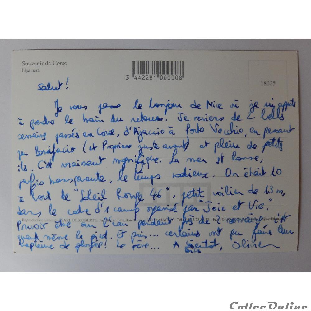 CP de la Corse, Elpa nera carte postale france cp de la corse elpa nera
