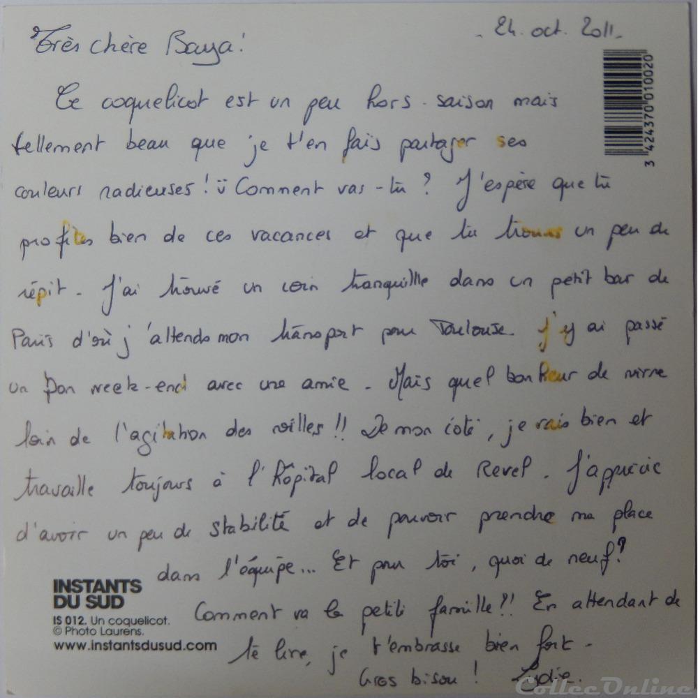 CP Flore, Coquelicot carte postale europe provence cote d azur cp flore coquelicot