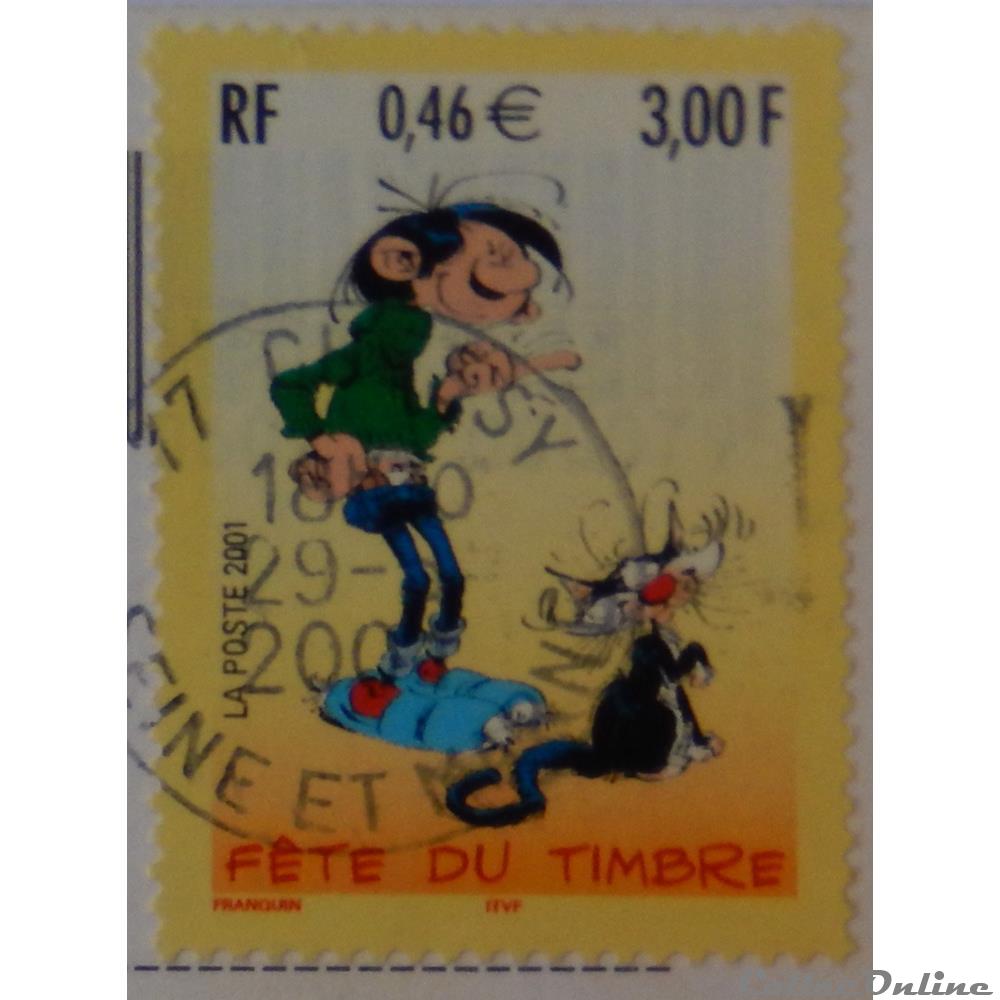 03370 fête du timbre Gaston Lagaffe 3F - 0.46€ de 2001 france 03370 fete du timbre gaston lagaffe 3f 0 46 de 2001