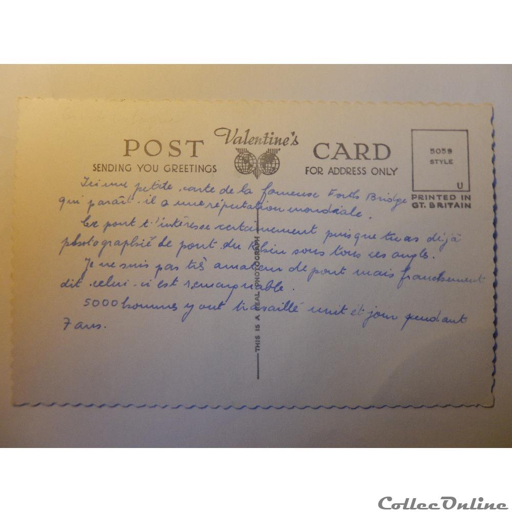carte postale europe basse normandie cpa du royaume uni le pont forth
