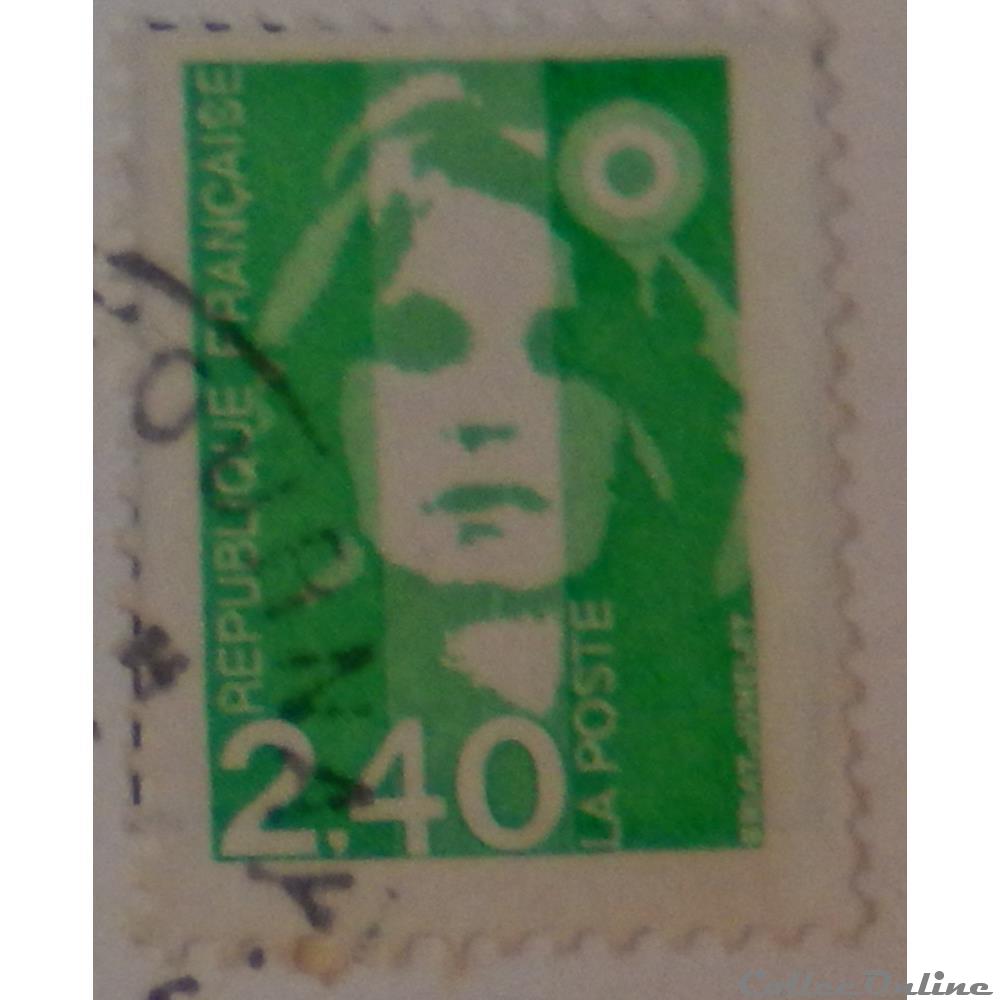 02820 Marianne de Briat 2F40 vert de 1993 4 timbre france 02820 marianne de briat 2f40 vert de 1993