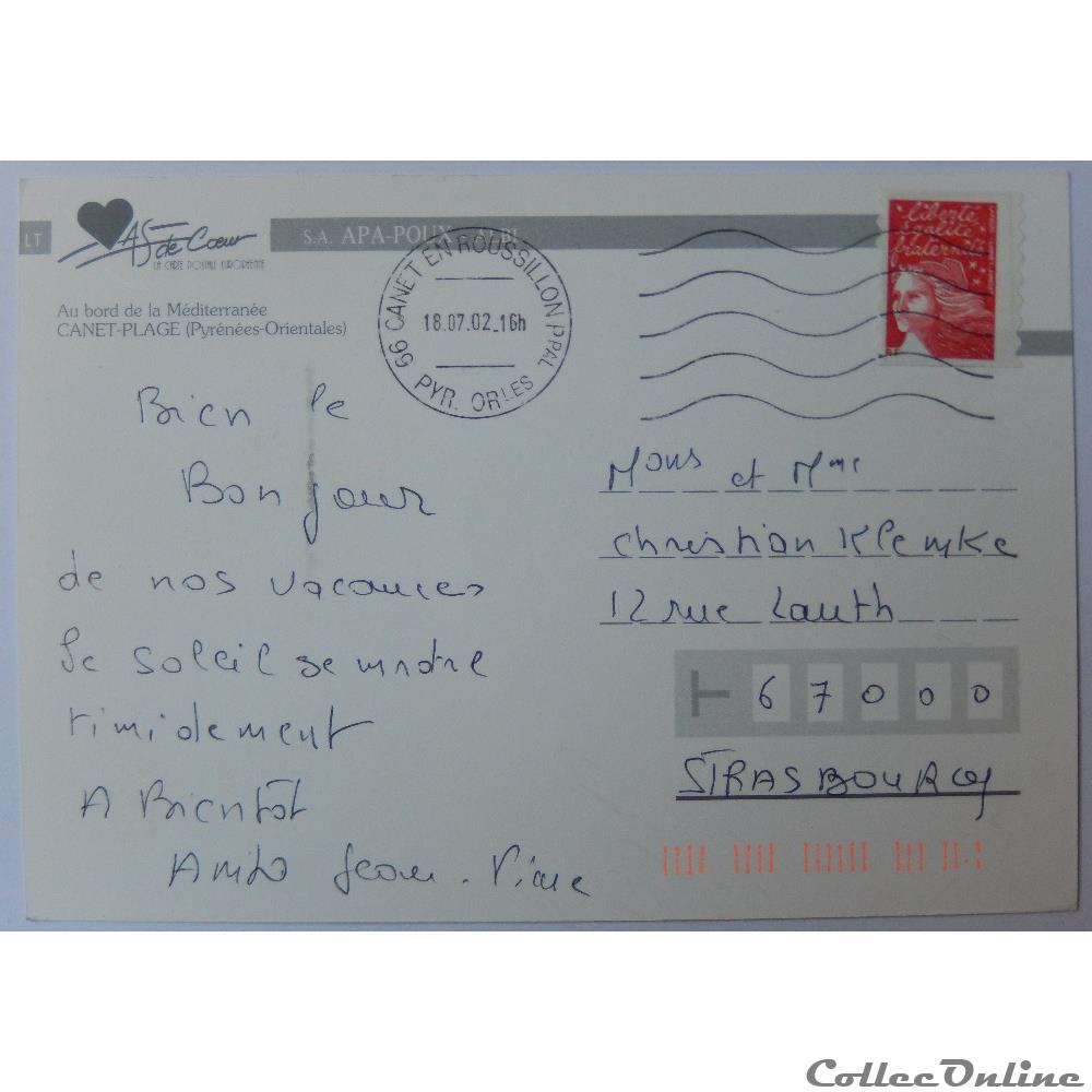 carte postale france midi cp des pyrenees orientales canet plage