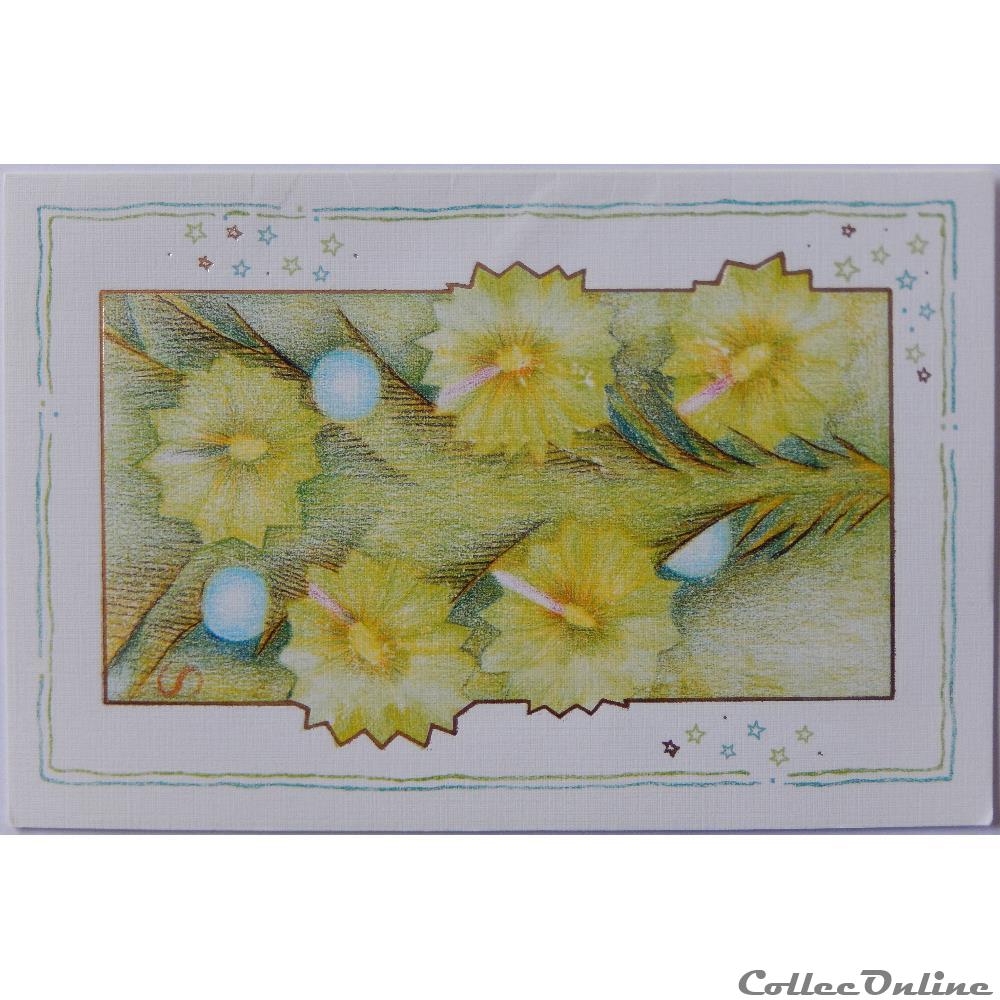 carte postale rhone alpe cp peinture sapin de noel