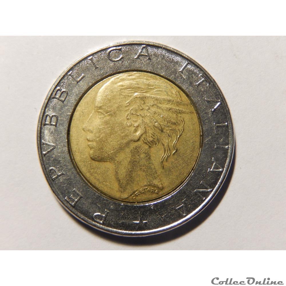 monnaie monde italie 500 lires 1989