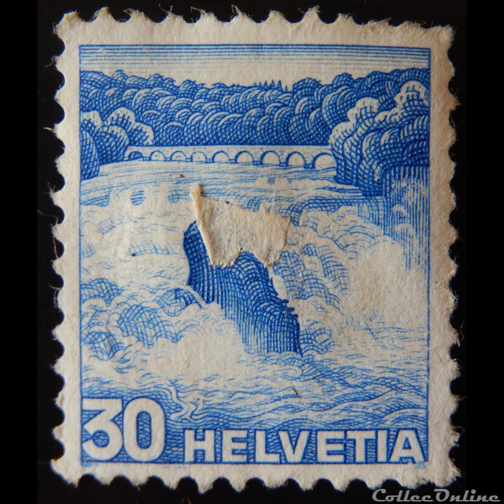 timbre europe suisse 00295 chutes du rhin pres de schaffhausen 30cts de 1936