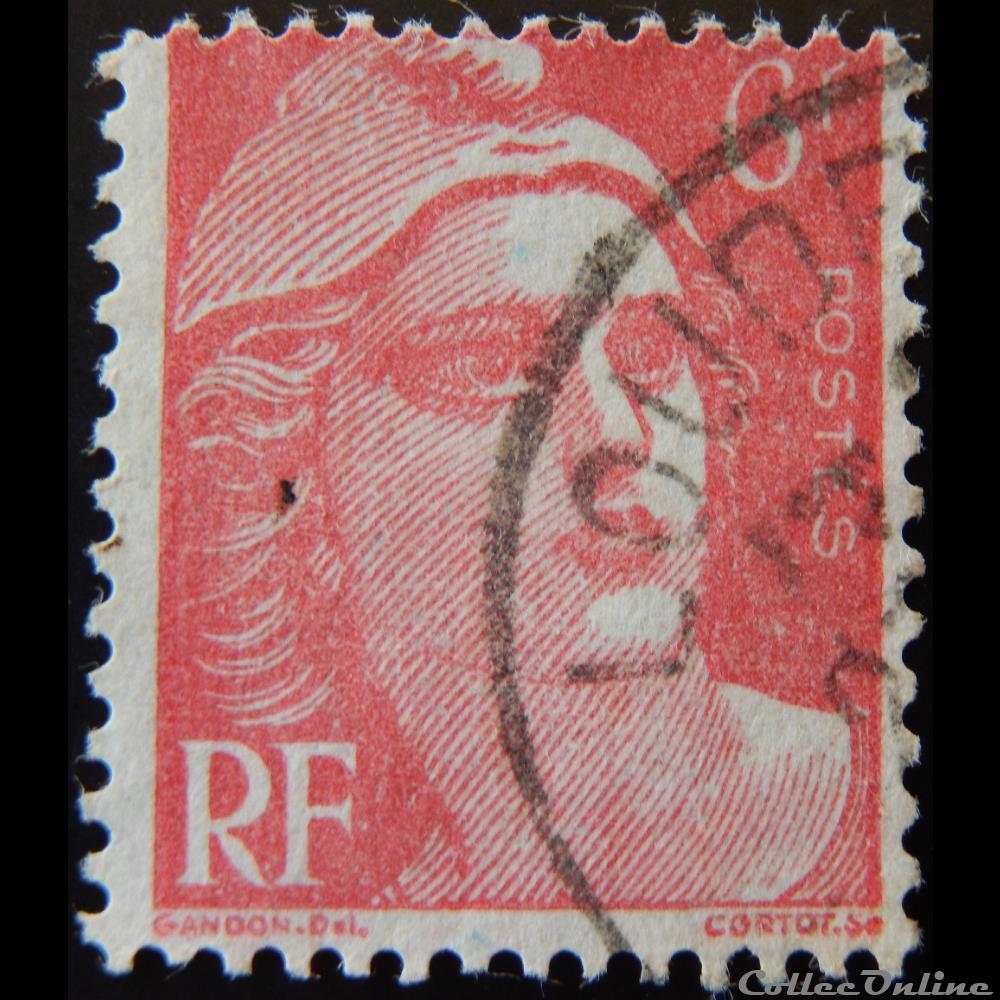 00721 Marianne de Gandon 6 F orange-rouge timbre france 00721 marianne de gandon 6 f orange rouge