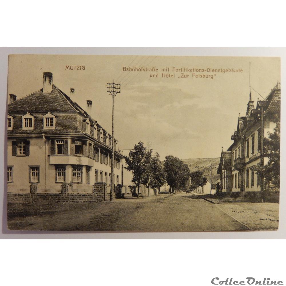 carte postale france alsace cpa de mutzig rue de la gare bas rhin
