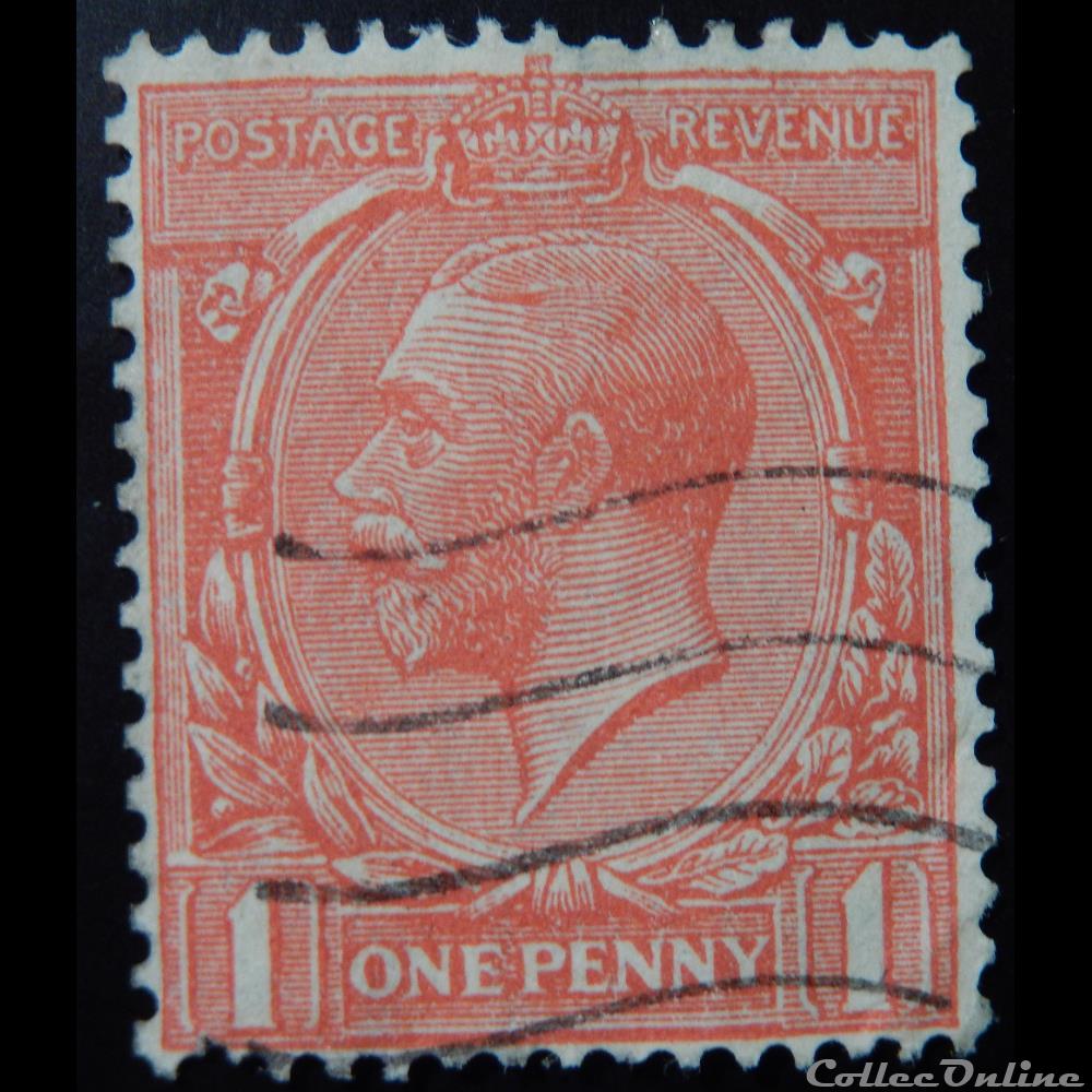 Royaume-Uni 00140 roi Georges V 1d de 1912 timbre europe royaume uni 00140 roi georges v 1d de 1912
