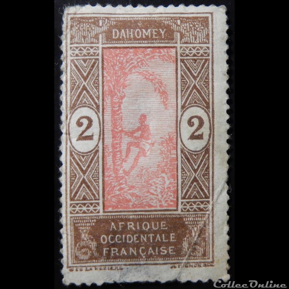 timbre afrique angola 00044 man climbing oil palm 2cts de 1913