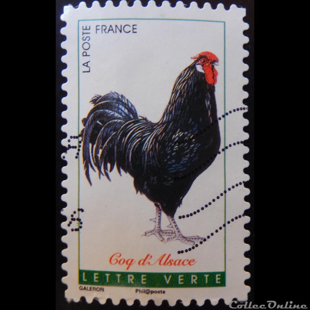 AA01250 Coq d´Alsace lettre verte timbre france aa01250 coq d alsace lettre verte