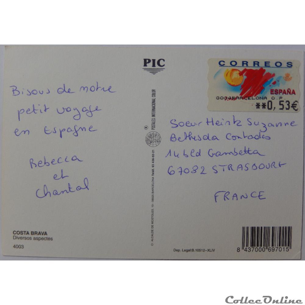 CP d'Espagne, Catalogne, Costa Brava carte postale europe aquitaine cp espagne catalogne costa brava