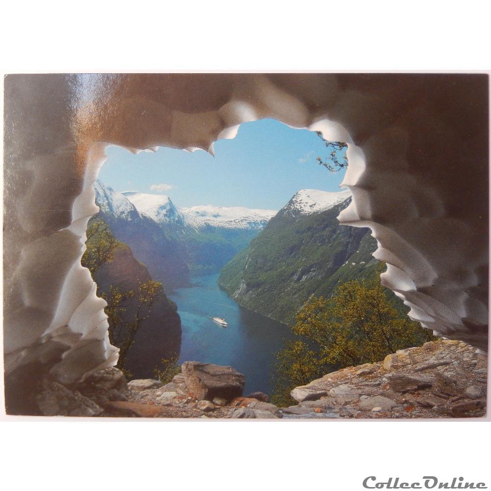 CP de la Norvège, Geirangerfjord carte postale europe provence cote azur cp de la norvege geirangerfjord