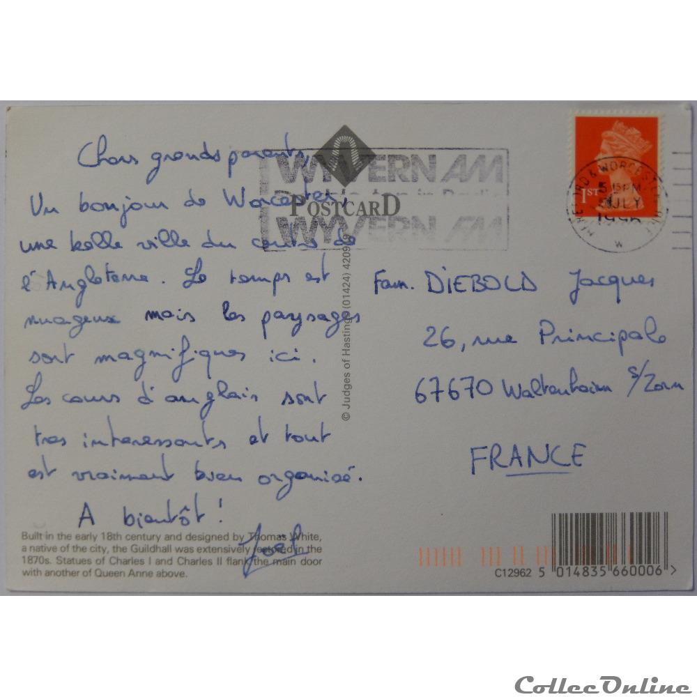 CP du Royaume-Uni, Angleterre, Worcester carte postale europe alsace cp du royaume uni angleterre worcester