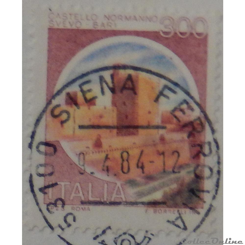 Italie 01447 château de Bari 300 lires de 1980 2 timbre europe italie 01447 chateau de bari 300 lires de 1980