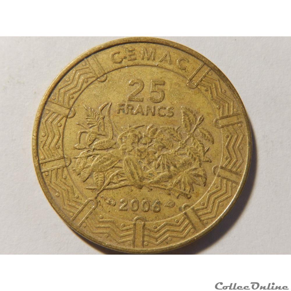 25 francs CFA de 2006 2 monnaie monde republique centrafricaine 25 francs cfa de 2006