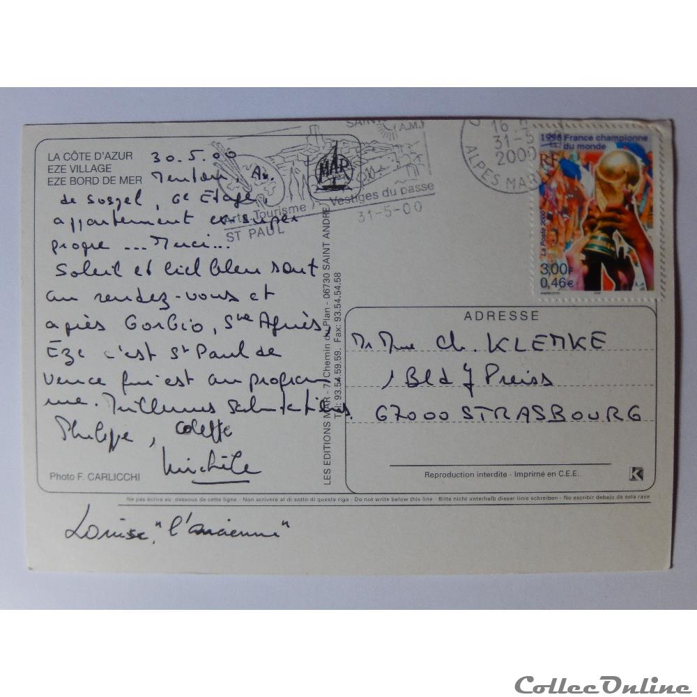 CP des Alpes-Maritimes, Eze carte postale france provence cote azur cp des alpes maritimes eze