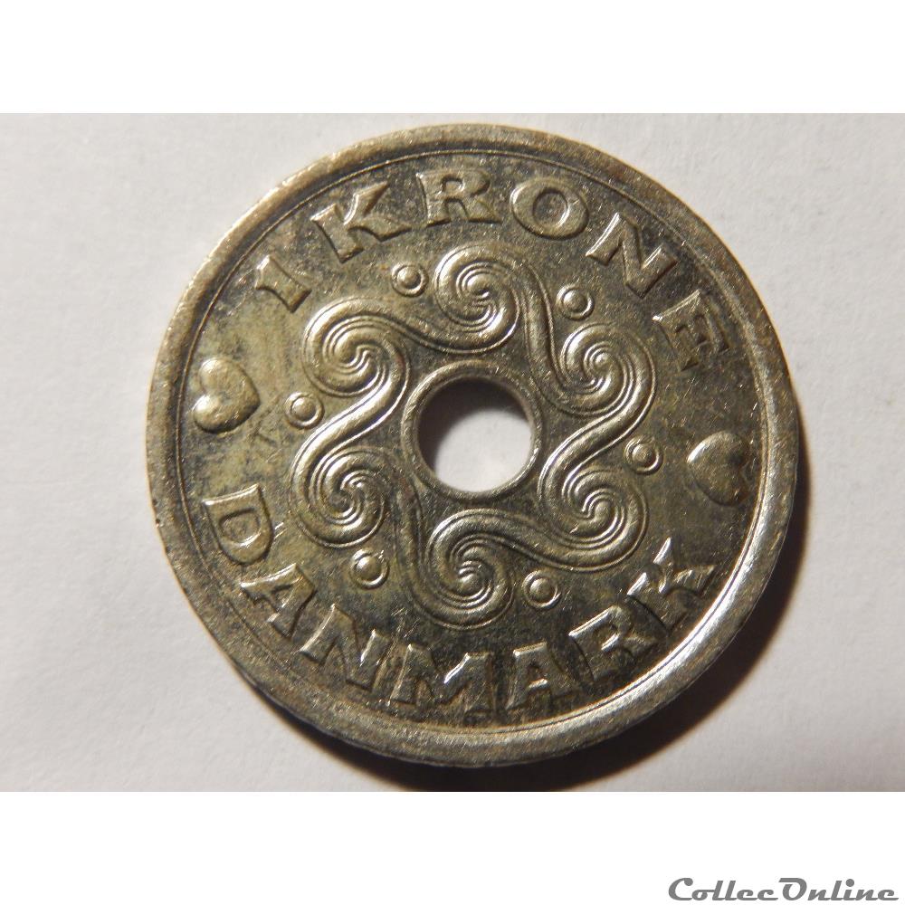 Danemark, 1 krone de 1999 2 monnaie monde danemark 1 krone de 1999