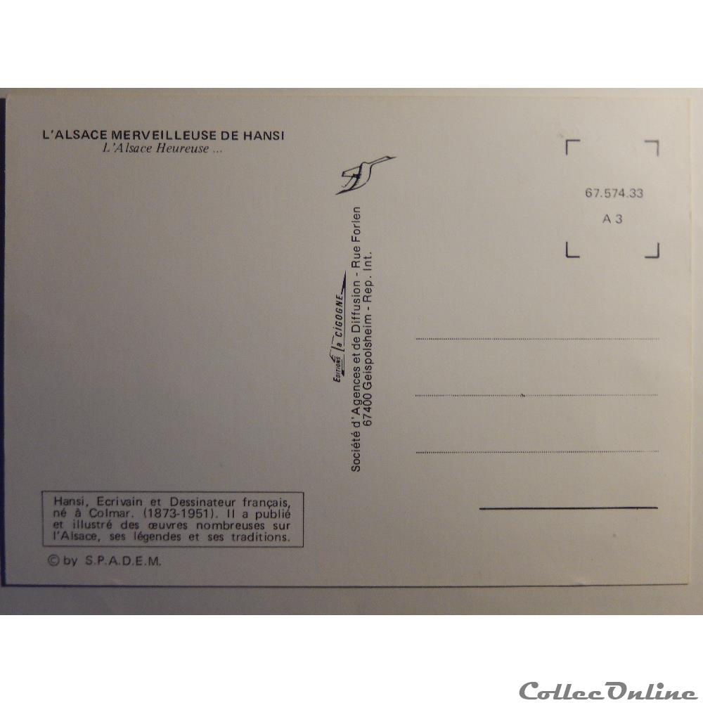 CP Hansi, L'Alsace heureuse... carte postale france cp hansi alsace heureuse