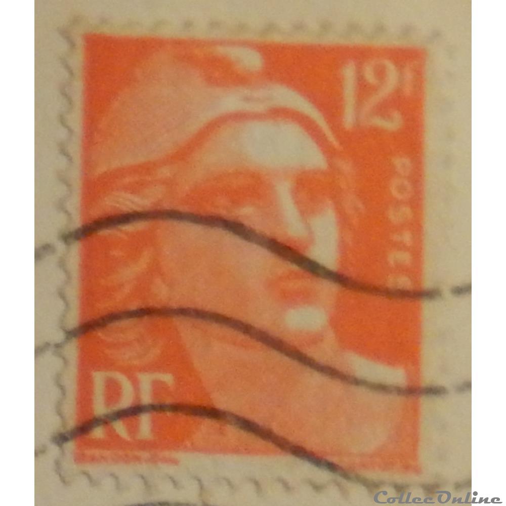 00885 Marianne de Gandon 12 F orange de 1951 3 timbre france 00885 marianne de gandon 12 f orange de 1951