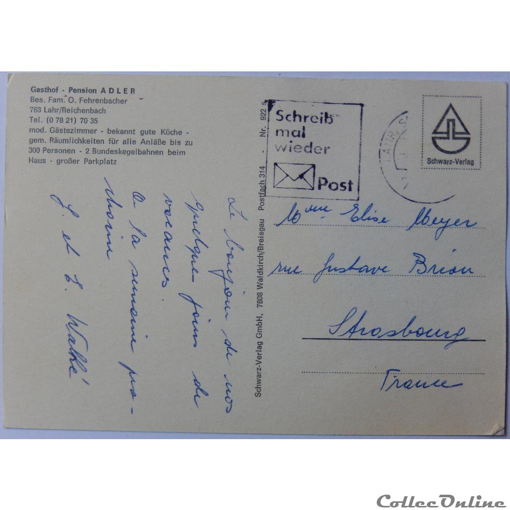 carte postale europe languedoc roussillon cp allemagne bade wurtemberg lahr