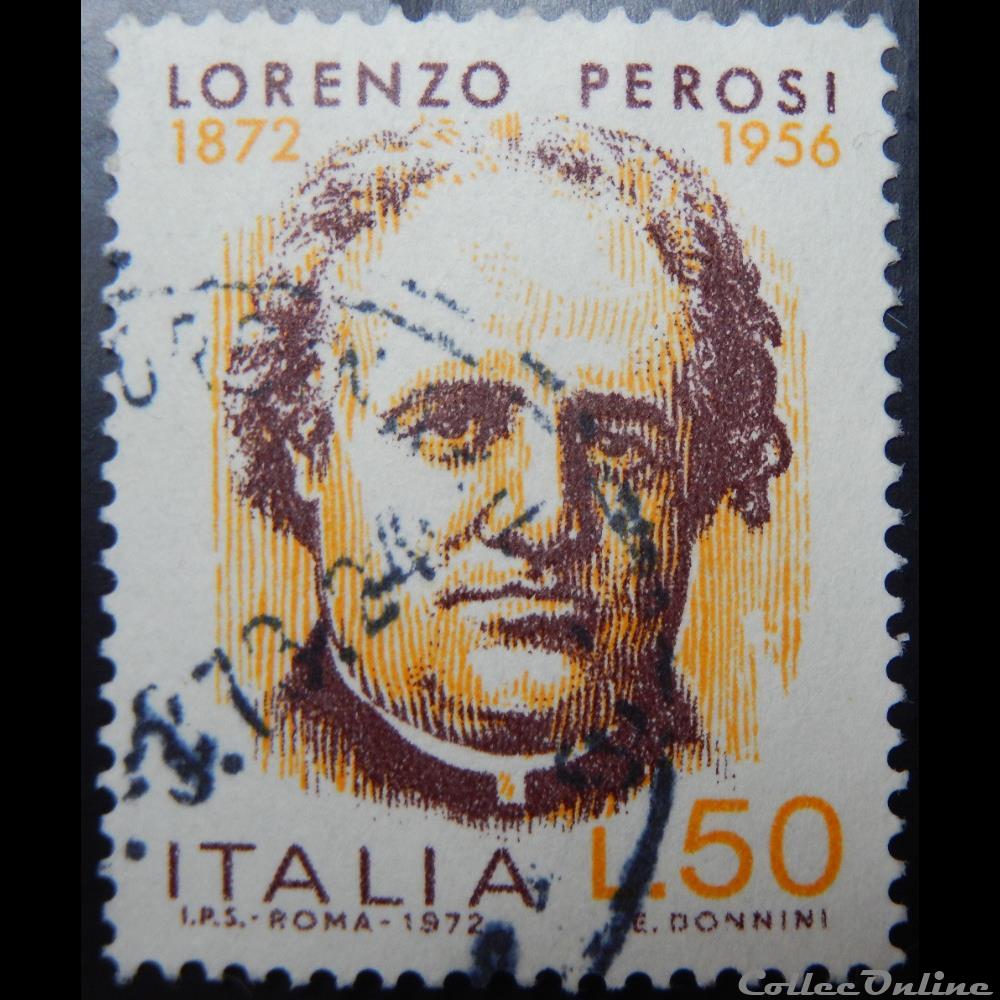 timbre europe italie 01119 lorenzo perosi 50 lires de 1972