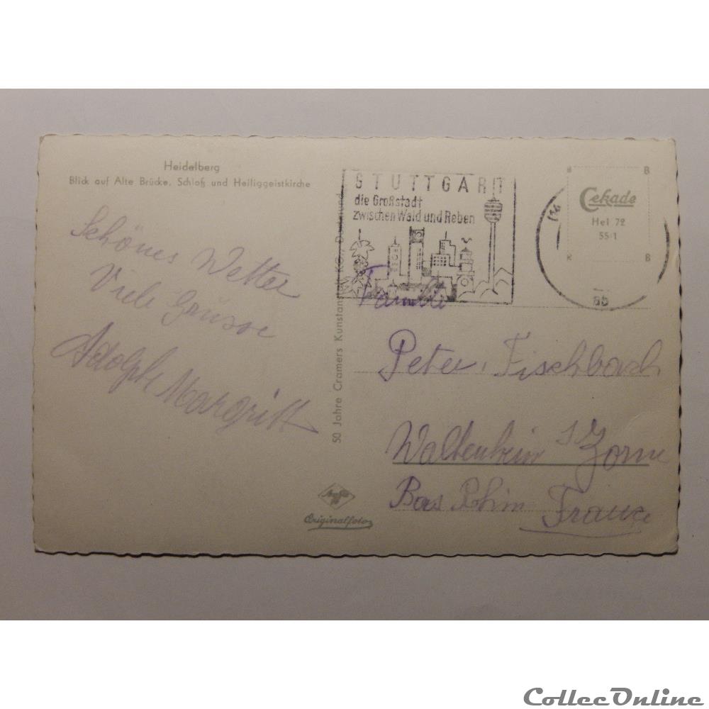 carte postale europe outre mer cpa allemagne heidelberg