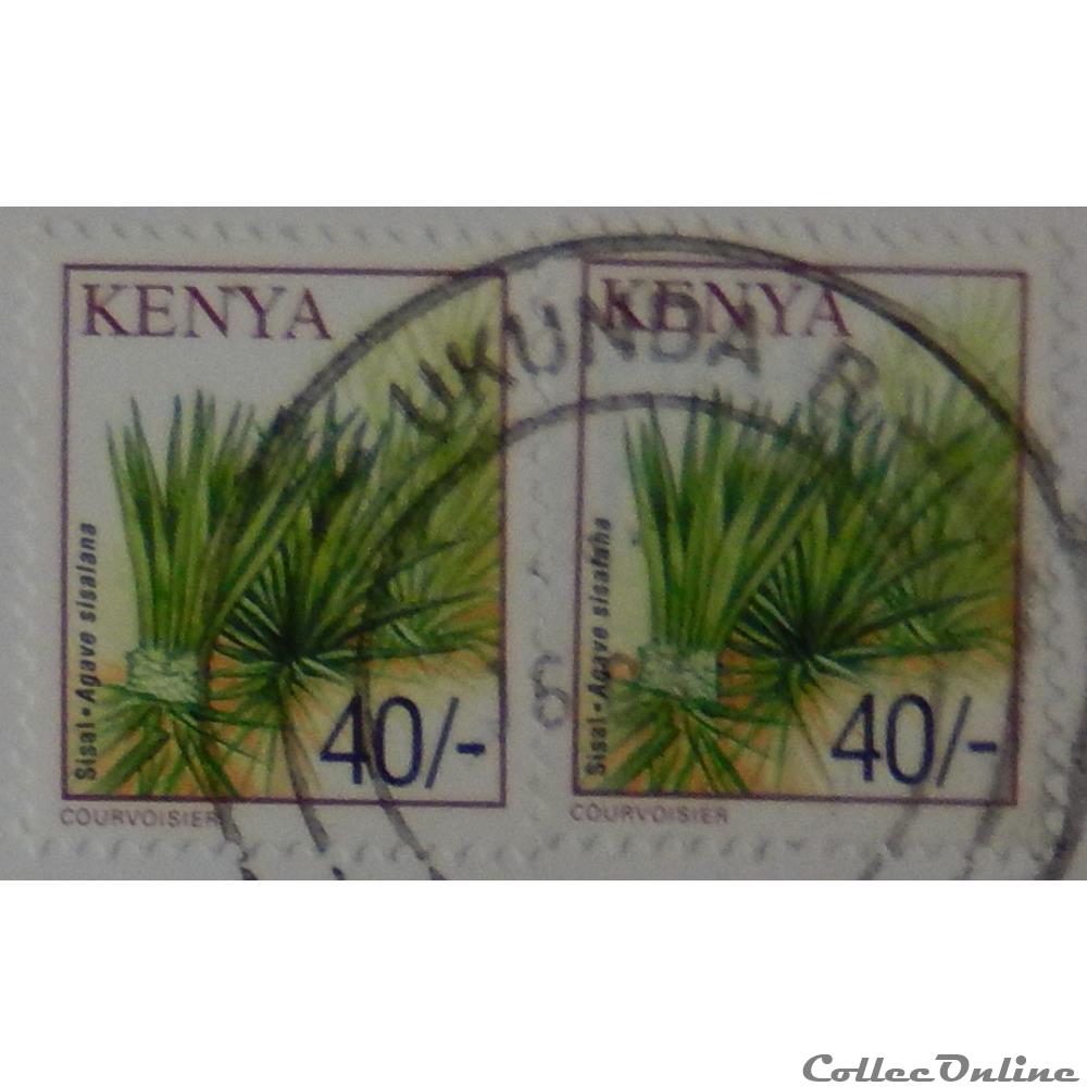 timbre afrique kenya 00738 culture de sisal 40sh de 2001