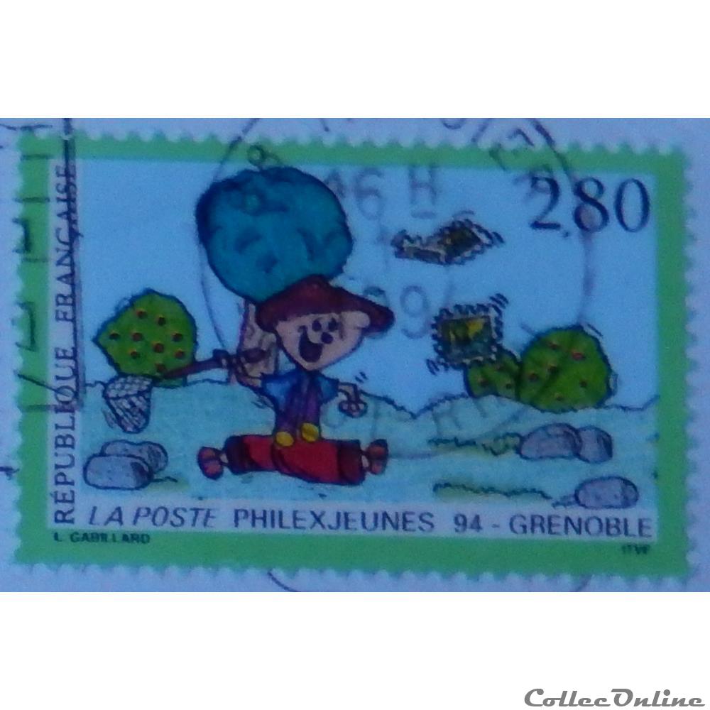 timbre france 02877 philexjeunes 94 grenoble 2f80 de 1994