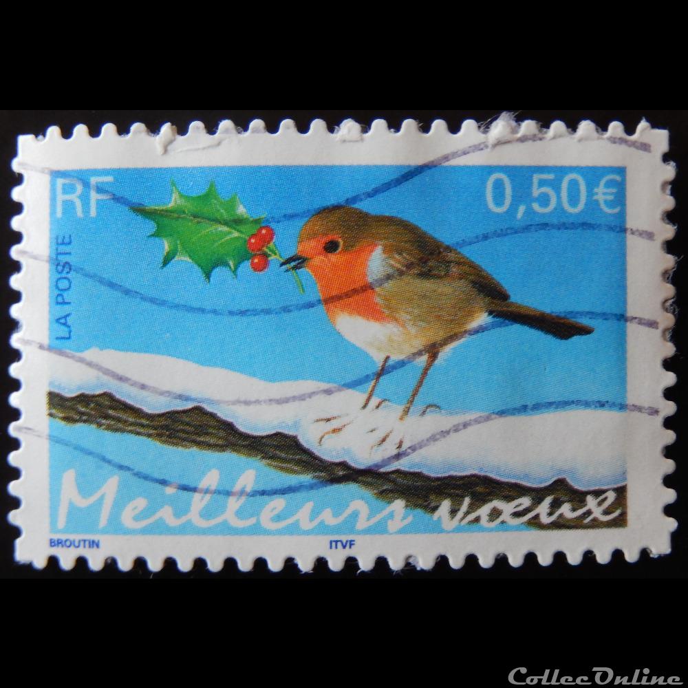 france 03622 meilleurs voeux le rouge gorge timbre autoadhesif 0 50 de 2003