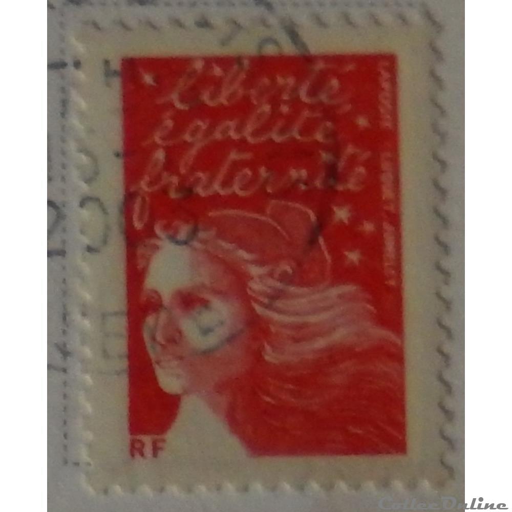 03417 Marianne de Luquet rouge sans valeur de 2001 timbre france 03417 marianne de luquet rouge sans valeur de 2001