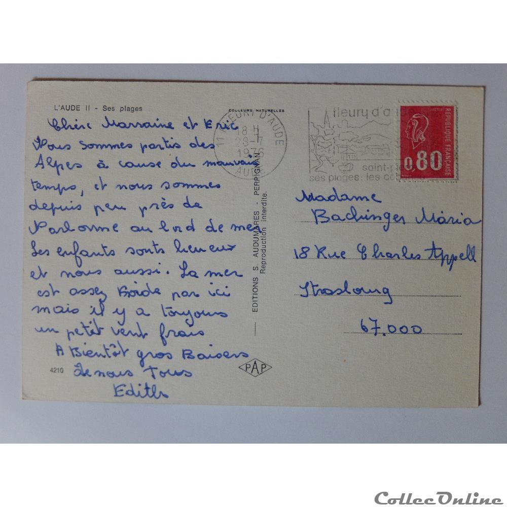 CP de l'Aude, ses plages carte postale france midi pyrenee cp de aude ses plages