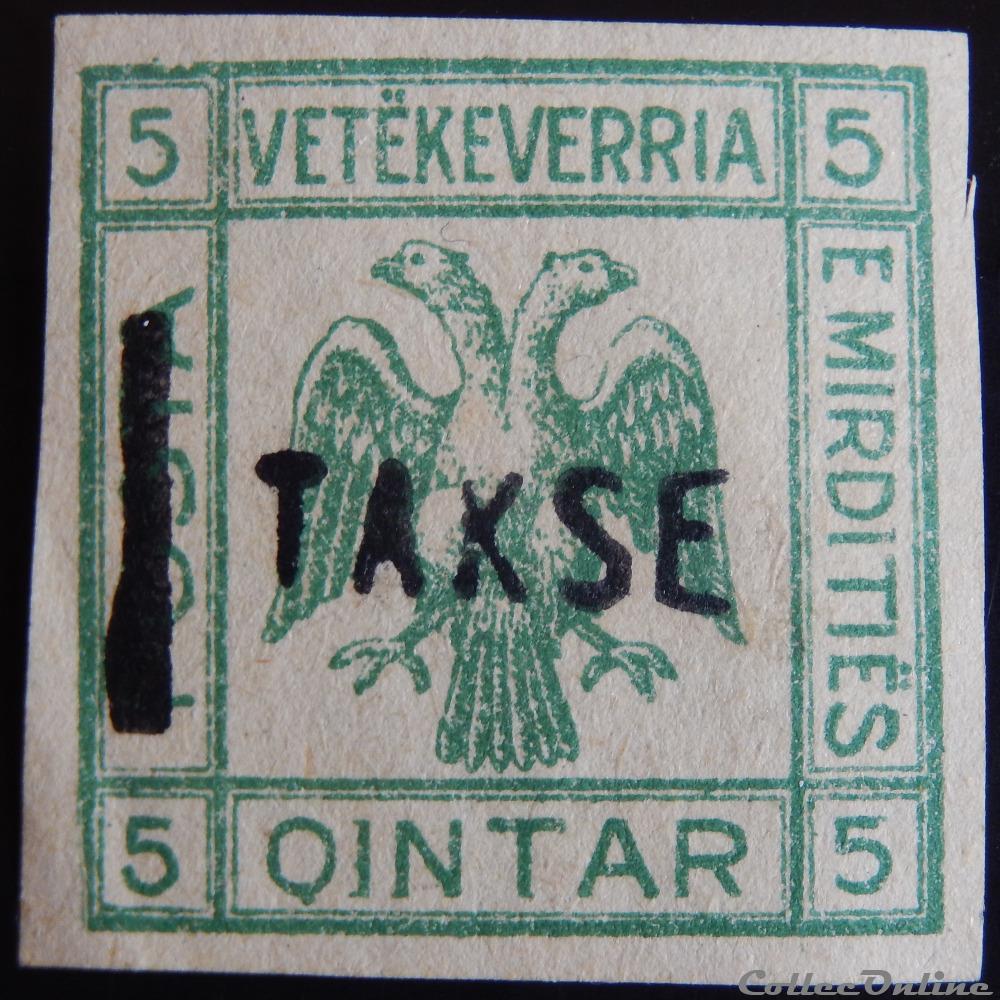 Albanie Mirditiës armoirie 5Q de 1921 timbre europe allemagne albanie mirdities armoirie 5q de 1921