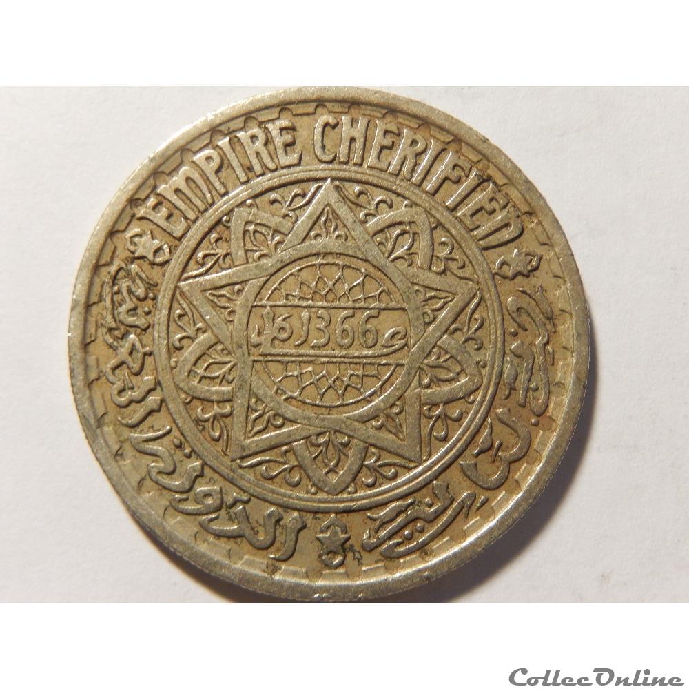 20 francs de 1947 2 monnaie monde maroc 20 francs de 1947
