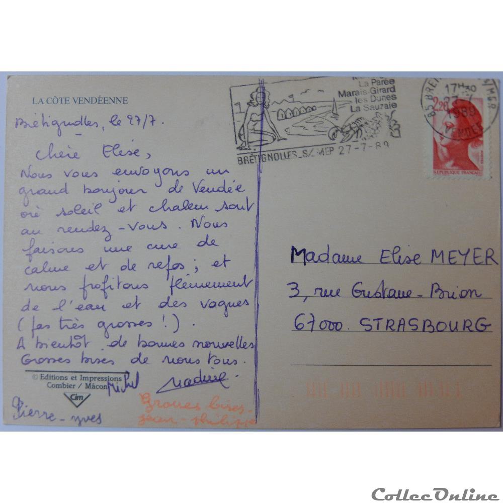 CP de Vendée, La côte Vendéenne carte postale france pay loire cp de vendee la cote vendeenne