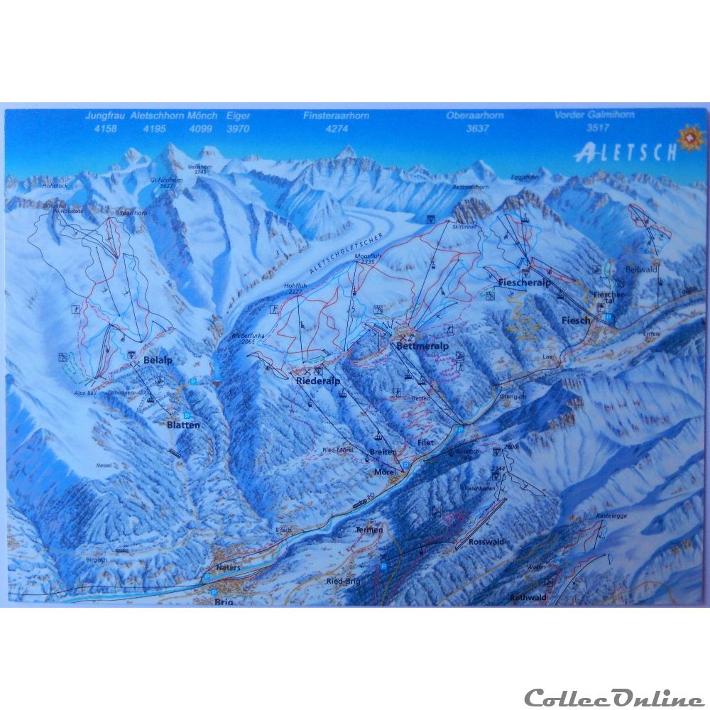CP de Suisse, Le Valais, Aletsch carte postale europe provence cote azur cp de suisse le valais aletsch