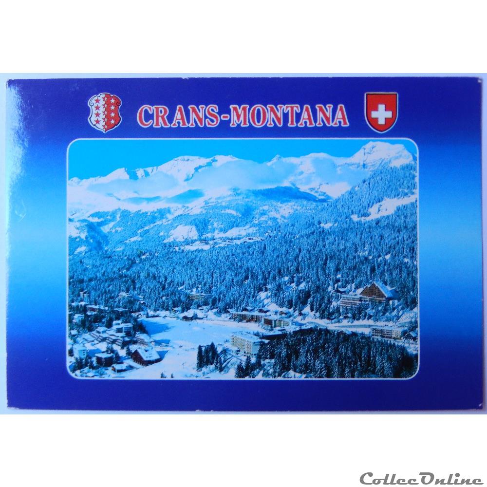 carte postale europe languedoc roussillon cp de suisse le valais crans montana